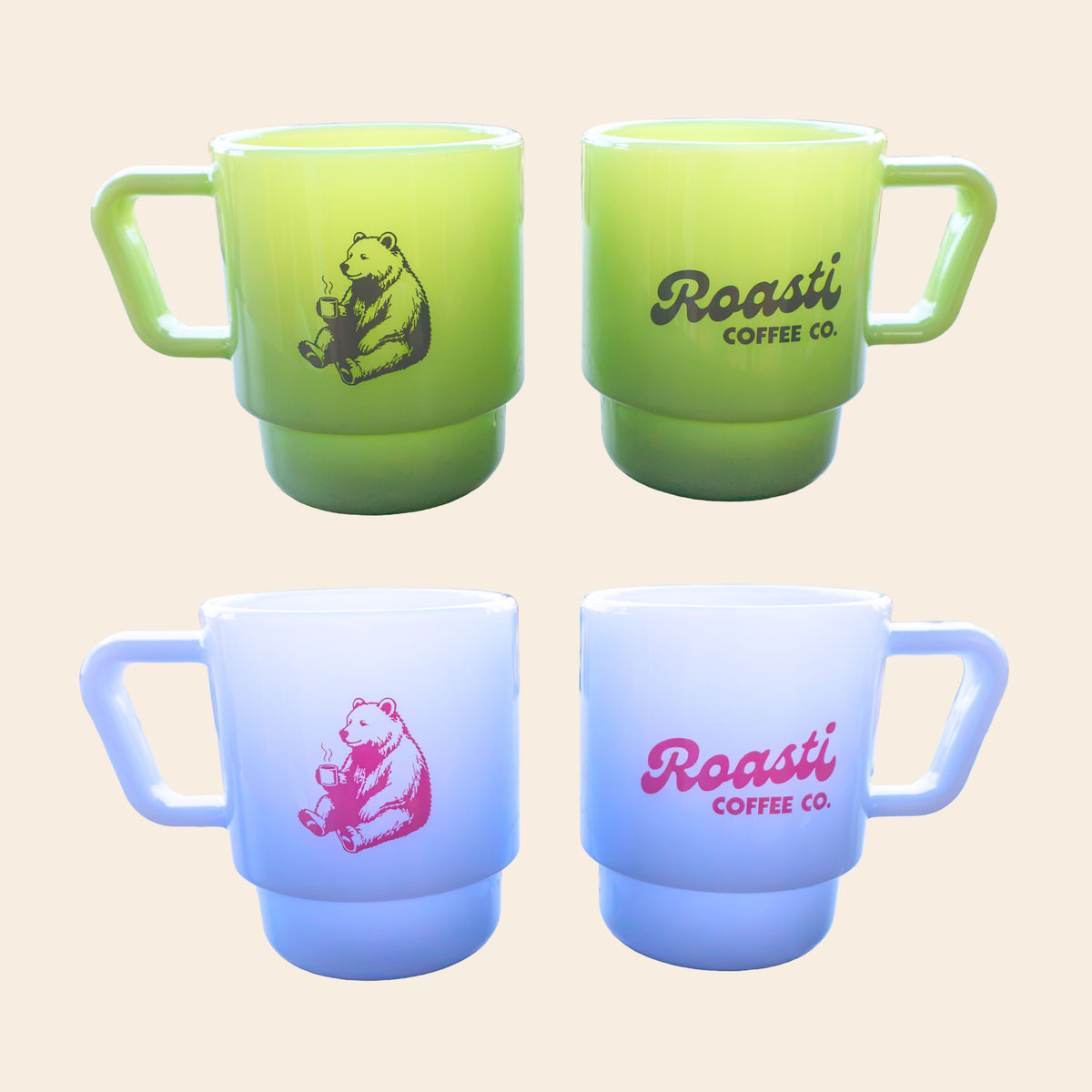 The Roasti Milk Glass